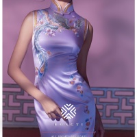 #QIPAO #旗袍 #Cheongsam |#榕缇新中式嫁衣定制 #RongtiDesign #February2021| #FashionLookBook your everyday timeless #TraditionalChineseQipao #Cheongsam prosperity #lilacQipao your individual handcrafted sewn with embroidery purple phoenix gorgeous elegant texturing of golden elegant auspiciousness and wishes…..